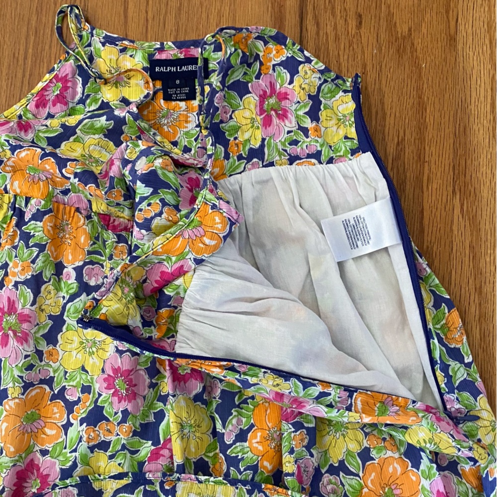 Ralph Lauren Maxi Batiste Floral Kids Dress - Picture 6 of 10